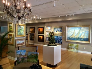 Interior of art gallery in Sarasota, FL