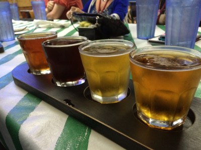 Beer samples at Surf Shack in Sarasota, FL