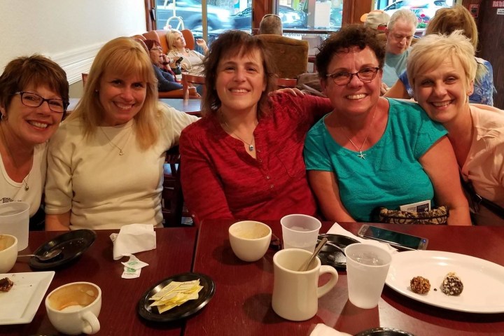 Group of tourists on food tour in St. Armands, FL