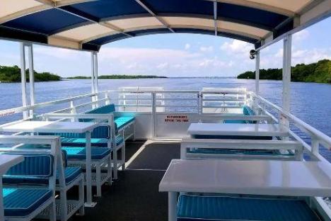 a pool next to a body of water