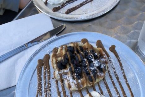 a plate of food on a table